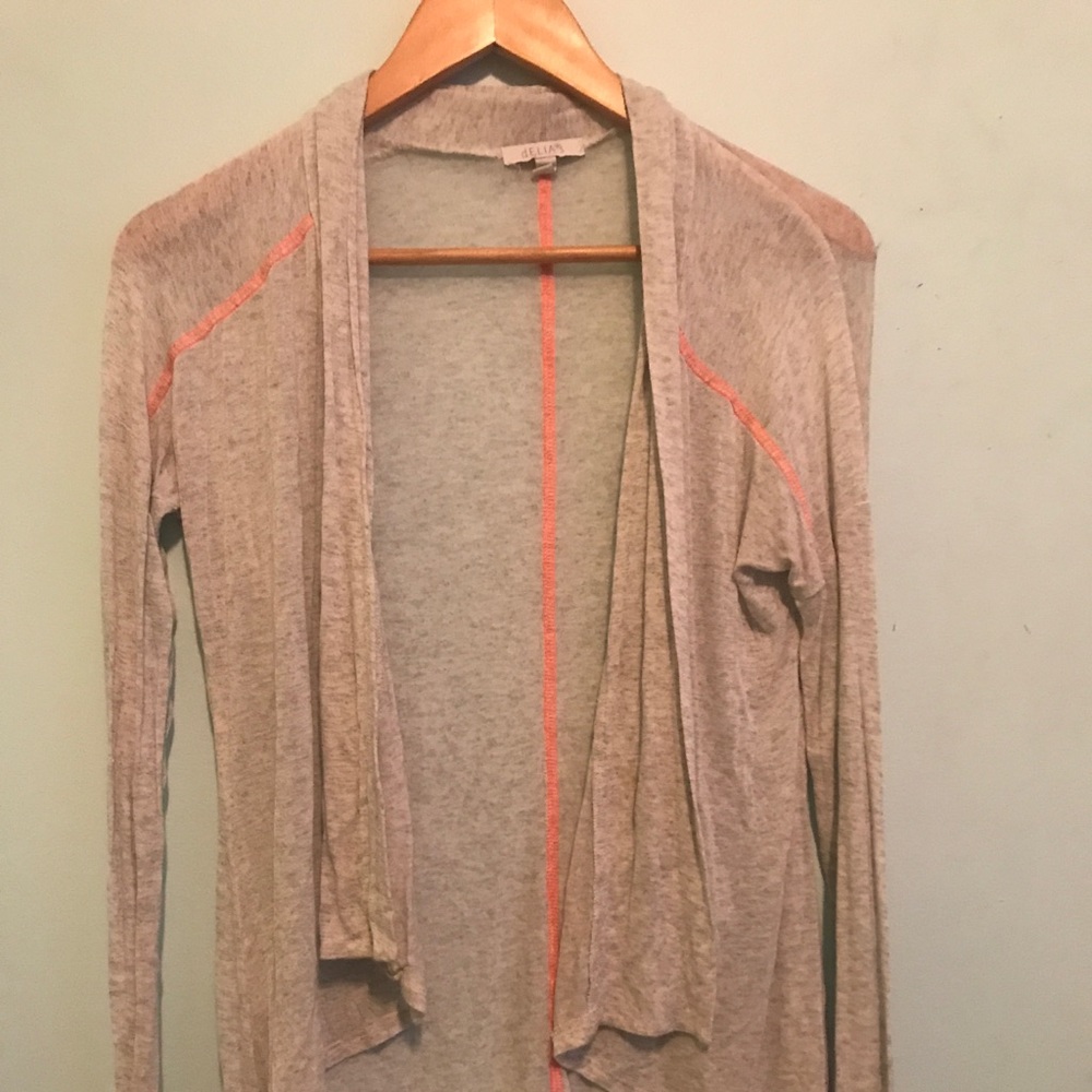 Gray and pink cardigan
